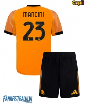 AS Roma Gianluca Mancini #23 Echipament de Fotbal Replică 2025-26 Copii Deplasare (+ Șorturi)